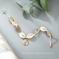 Popular Personality Fashion Natural Shell Scallop Woven Anklet Female